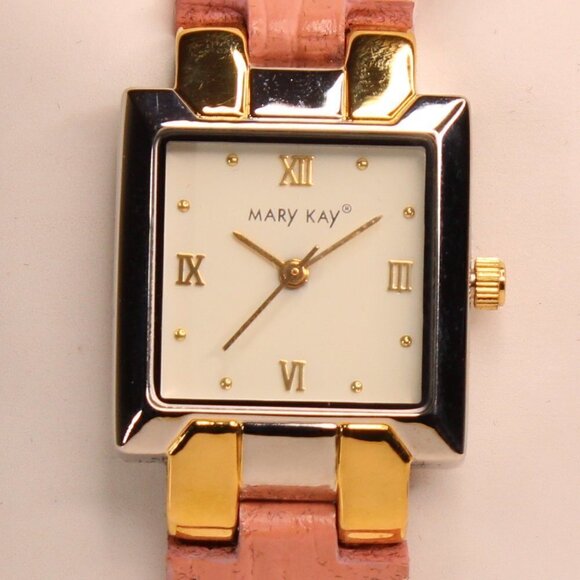 Women's Watch Silver Tone With Pink Strap Quartz Analog Watch NWOT - Picture 15 of 15